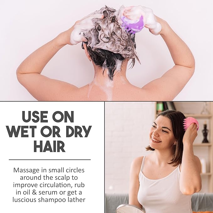 EXPRESSIONS Scalp Massager – 1pc Scalp Massage Tool to Rejuvenate Scalp & Hair Follicles, Ergonomic Design Silicone Scalp Scrubber for Everyday Scalp Care