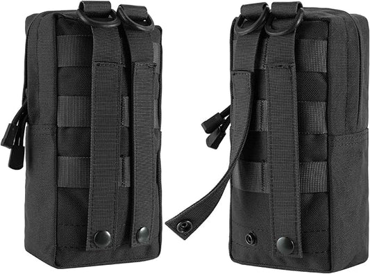 2 Pack Molle Pouches - Tactical Compact Water-Resistant EDC Pouch Bag Small Utility Pouch