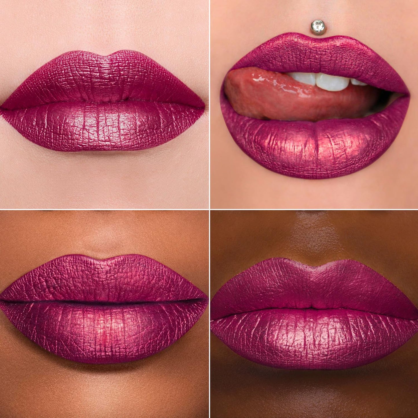 MAKI YIKA Metallic Lipstick - Long Lasting Hot Pink Lipstick for Women, High Shine No Smudge Transferproof Full-Coverage Lip Gloss (BR02 Metal Barbie)