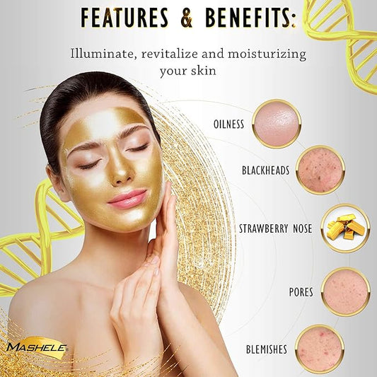 24K Gold Firming Peel Off Face Mask- Anti Aging, Lifting (1PC)