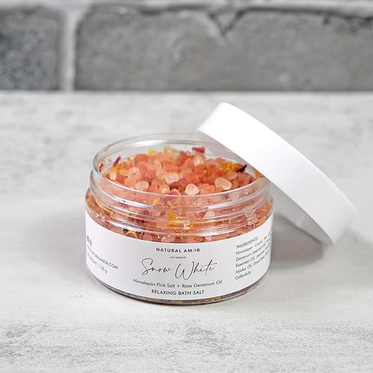 Natural Amor Rose Spa Gifts for Women,7pc Rose Scent Bath & Body Gift Set Including Soap Bar,Hand Cream, Bath Bomb