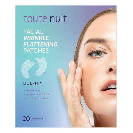 Toute Nuit Wrinkle Patches – Dolphin – Face Tape for Around the Mouth – Hypoallergenic Anti Wrinkle Patches – 20 Count, Made in USA