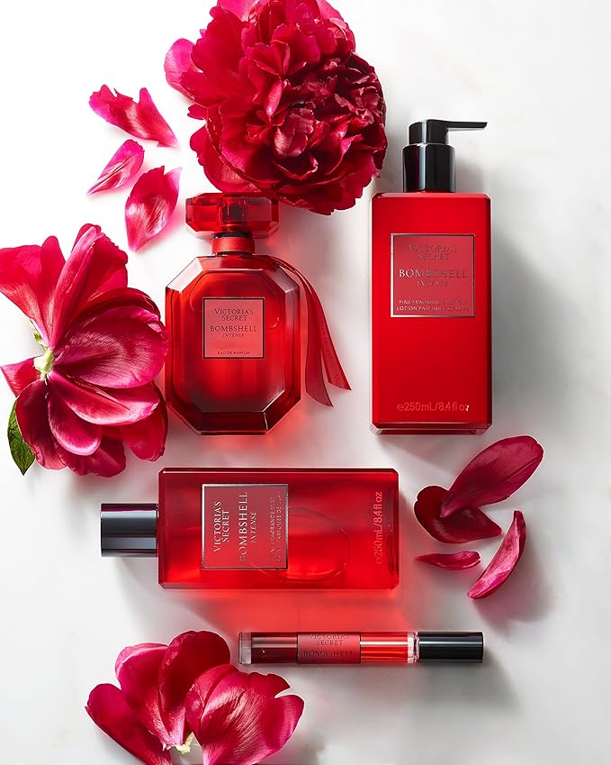 Victoria's Secret Bombshell Intense Fragrance Body Lotion, Notes of Cherry, Red Peony & Sultry Vanilla (8.4 oz)