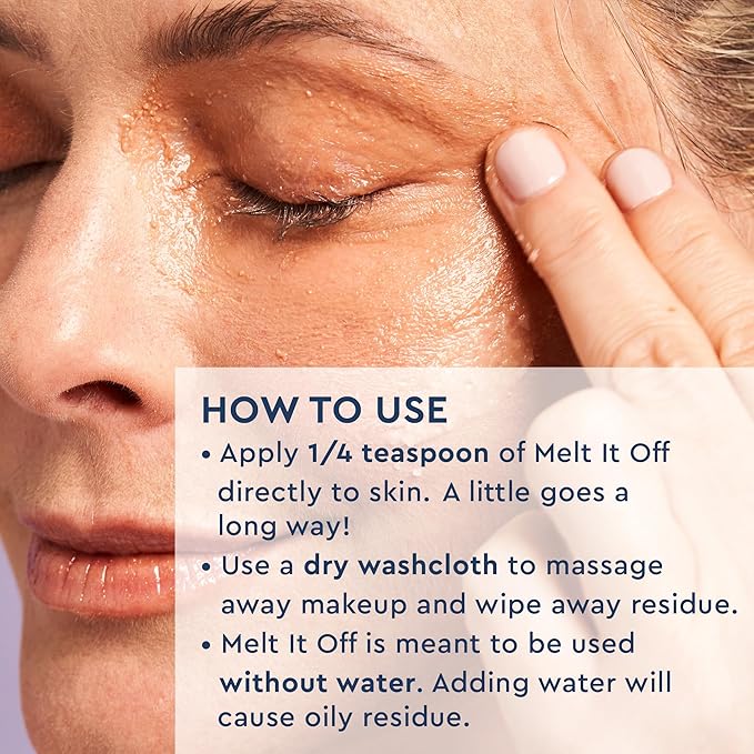 RELEVANT Melt-It-Off Cleansing Balm Makeup Remover Balm - Instantly Dissolve Waterproof Makeup Remover Balm - Hydrating, Anti-Aging, Plant-based Oil Cleanser for Face Balm with Chamomile Melting Balm