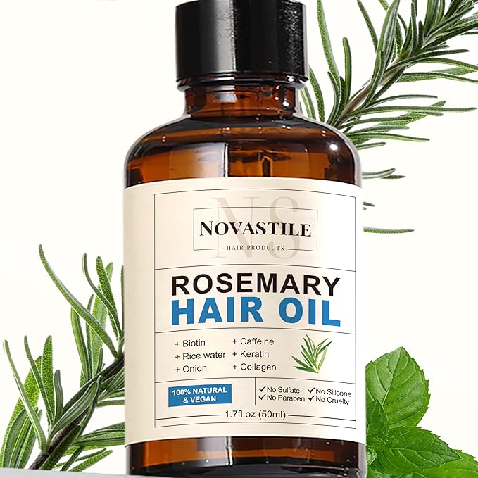 Pure Natural Organic Rosemary Essential Oil, Treats Hair Care Scalp Growth Loss Keratin Collagen Argan Tea Tree Oil Lightweight
