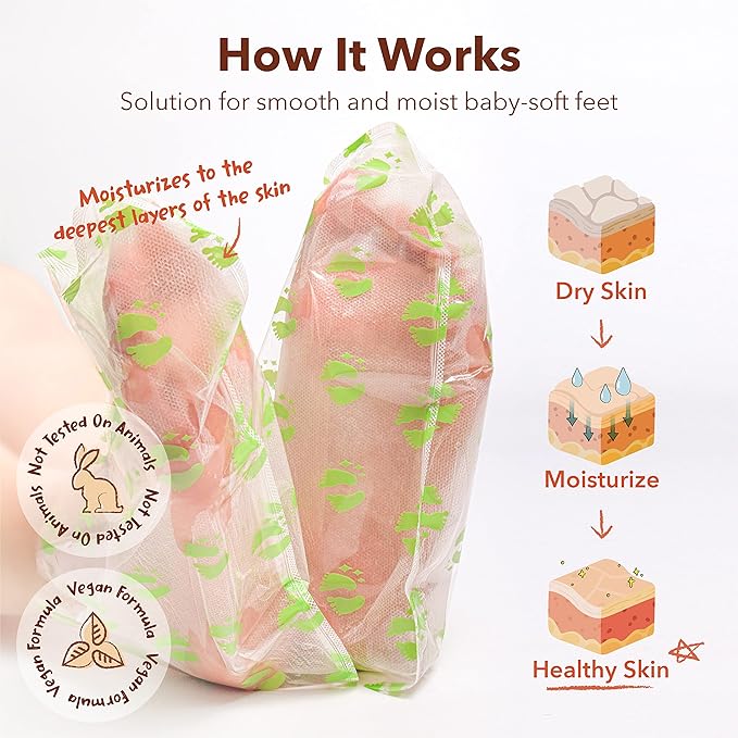 Purederm Exfoliating Foot Mask (3 Pack) – Regular Size Exfoliating Foot Masks for Cracked Feet, Dry Skin, Callused Feet…