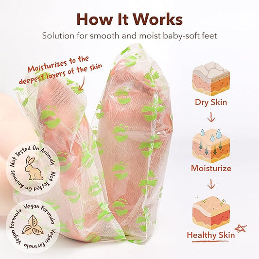 Purederm Exfoliating Foot Mask (3 Pack) – Regular Size Exfoliating Foot Masks for Cracked Feet, Dry Skin, Callused Feet…