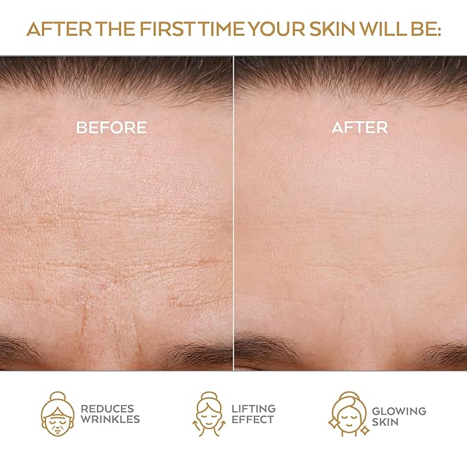 Korean Collagen Face Mask 4 pack - 24K Gold Face Mask Skin Care - Premium Alternative to Korean Sheet Masks - Deep Collagen Mask For Face, Skin - Hydrating Face Masks Skincare - Korean Face Mask Set