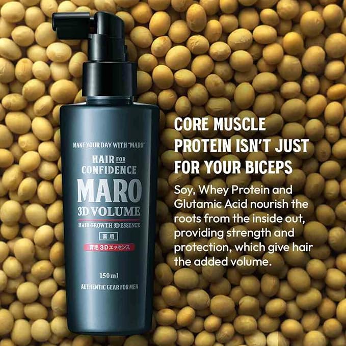 3D Volume Hair Growth 3D Essence Weightless Leave-In Conditioning Spray - Volume Spray for Thick & Strong Hair - Silicone Free, Scalp & Follicle Protection - Gift for Men - 5 oz/150 ml