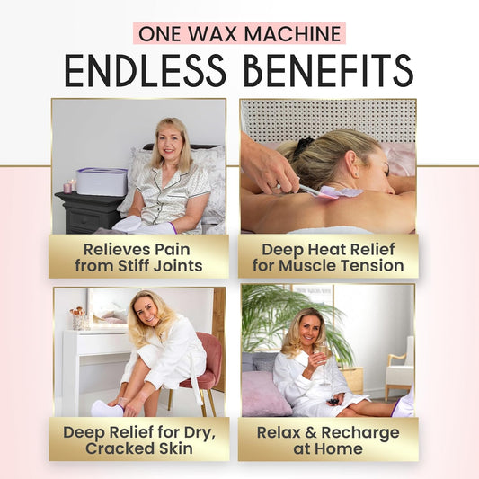 ELLA BELLA® Paraffin Wax Machine for Hand & Feet • Parafin Wax Warmer • Everything in One Kit – Paraffin Wax Refills, Mitts & Booties • Soothing Relief with Parrafin Hot Wax • Home Paraffin Wax Bath