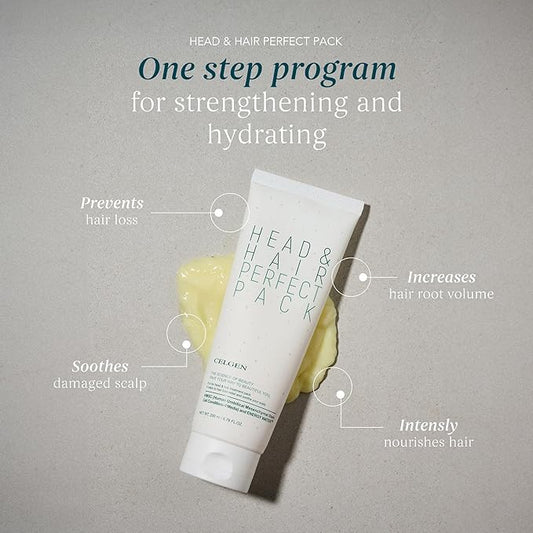 CELGEN] Head & Hair Perfect Pack, 6.76 Fl. Oz./200ml