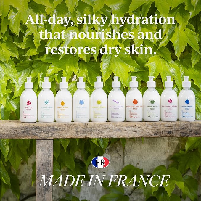 Provence Sante Body Lotion - Ultra Hydrating Moisturizer - Anti-Aging Cream for Dry Skin - Nourishing Vetiver Scent - Made in France - 10.2 Oz