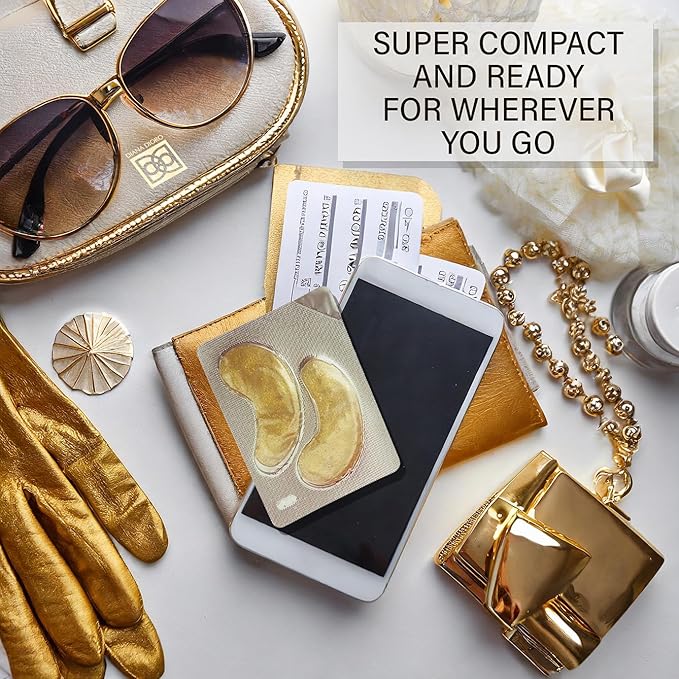 24K ULTIMATE Eye Care Set - Luxurious Anti-Aging Masks & Serum - Effective Under Eye Treatment for Puffiness, Dark Circles, Wrinkles