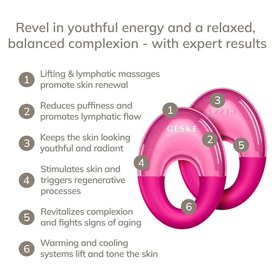 SmartAppGuided™ Cool & Warm Eye Massager | 7 in 1 | Multifunctional Massager | Eyes & Face | Battery-free Cooling & Warming | Firms, Relaxes & De-Puffs Skin | Ring-shaped Design for Easy Grip