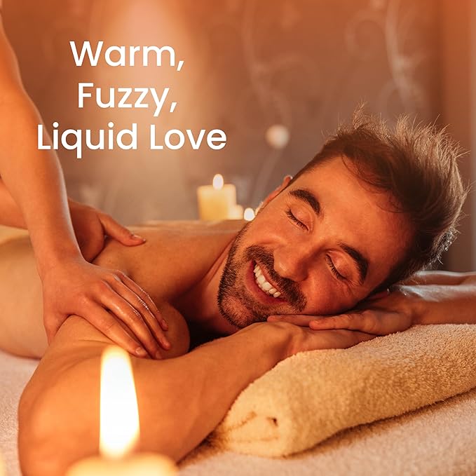 Dude's Love Organic Pumpkin Spice Flavored Warming Massage Oil - Smooth Glide, Non-Greasy | Nourish & Moisturize Skin | Aromatherapy Vegan - 3.38 Fl Oz