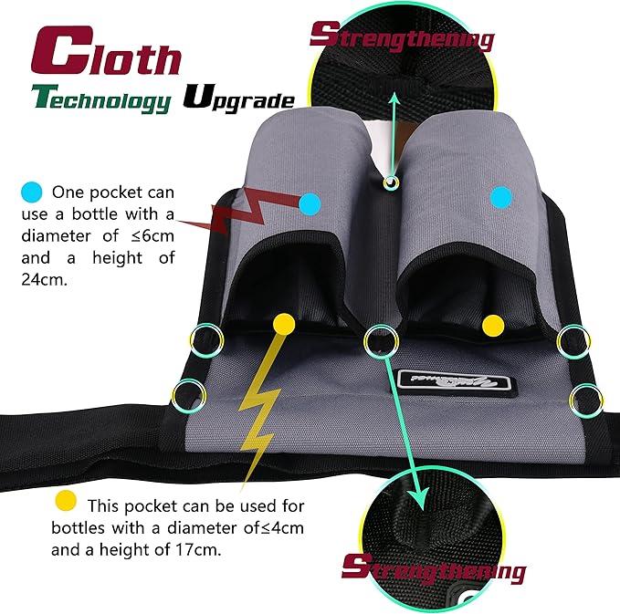 Massage Bottle Holster -2 Adjustable Massage oil Bottle Pack (2 Bottle, Grey)