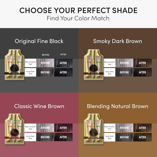 Instant Permanent Hair Color Dye Shampoo Ampoule - Paraben-Free, 5-Minute Easy and Fast Coloring, Keratin & Collagen, Made in Korea (Dark Brown)