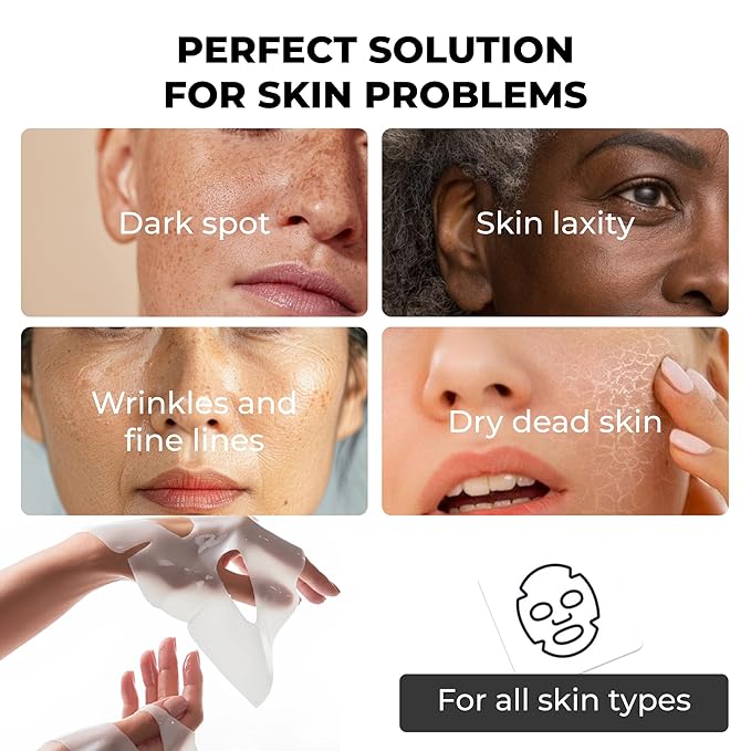 Bio-Collagen Sleeping Mask – Intense Hydration & Firming Treatment, Korean Skincare, Overnight Facial Mask for Women, 4-Pack