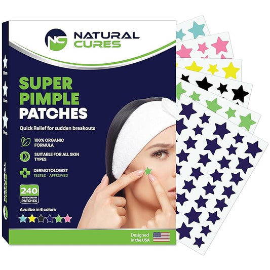 Star Pimple Patches for Face – Hydrocolloid Acne Patches for Quick Zit Relief and Blemishes, Invisible Spot Stickers That Stay All Night, Gentle for All Skin Types, Oil-Free (240 Count)