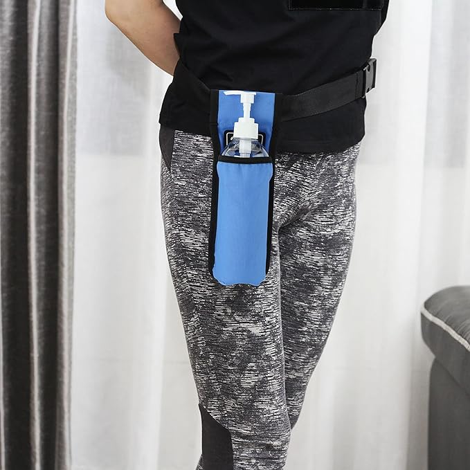 Massage Bottle Bag Massage Therapist Holster Massage Lotion Holster Massage Oil Holster（YR-1KD-Blue）