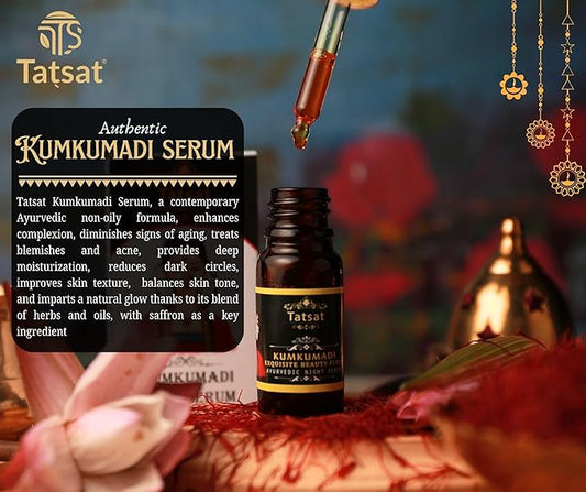 TATSAT Kumkumadi Exquisite Face glow Serum for radiant,spotless wrinkle free skin.anti aging,non oily-10m