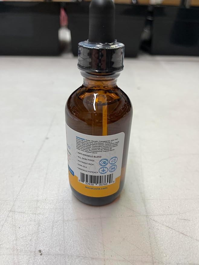 Vitamin C Serum for Face Anti Aging with Aloe Vera & Pro Vitamin Fruit Extracts Anti-Oxidant Anti Wrinkle Boost Collagen Production Day & Night 2oz