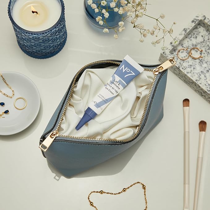 No7 Lift & Luminate Triple Action Eye Cream - Anti-Aging Under Eye Cream for Dark Circles, Puffiness & Wrinkles - Formulated with Vitamin C to Brighten and Refresh Tired Eyes (0.5 Fl Oz)