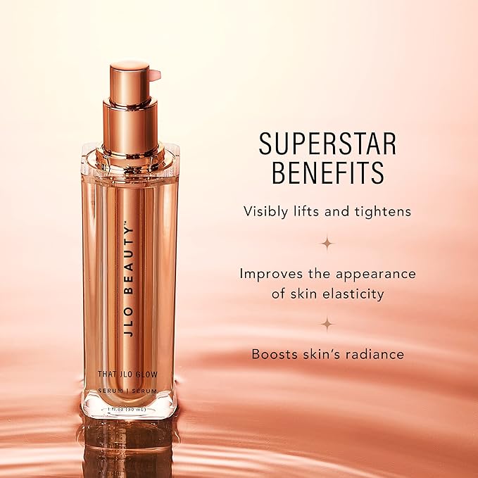 JLO BEAUTY That JLo Glow Serum | Skin Care that Tightens, Brightens and Hydrates, Made with Niacinamide and Squalane | 1 Oz