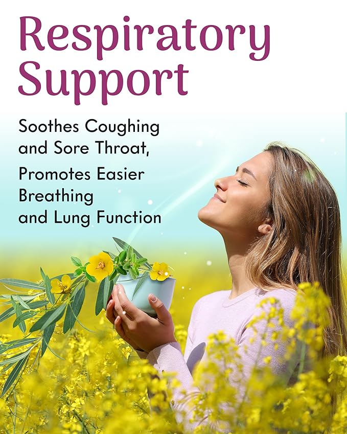 Adanim Bio Thyme Tea, Value Pack 80 Teabags with Organic Mullein Leaf and Eucalyptus Tea, Enhanced Respiratory and Lung Health, Caffeine Free Thyme Tea Bags