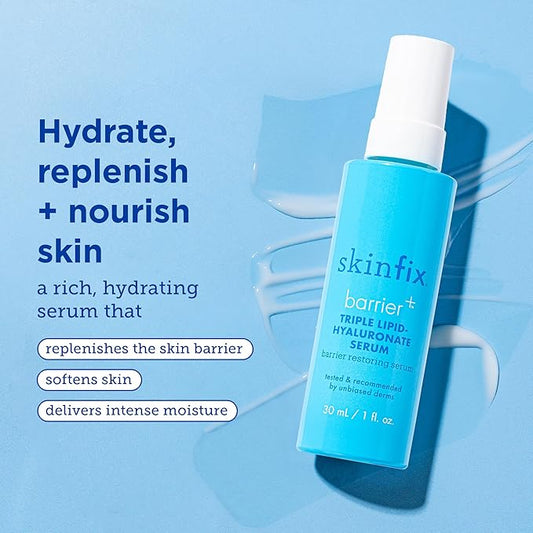 Skinfix Barrier+ Triple Lipid-Hyaluronate Serum: Hydrating Serum That Delivers a Surge of Moisture to Hydrate, Replenish & Nourish Skin, 1 Fl Oz