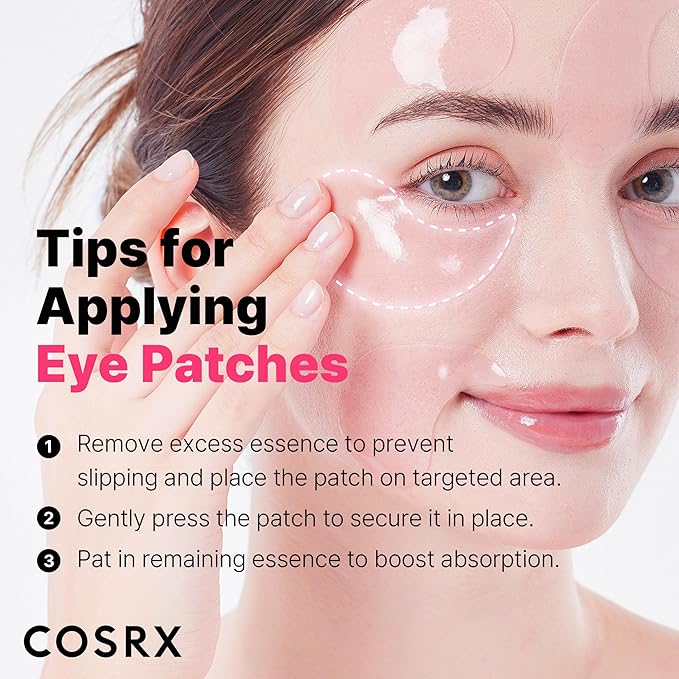 COSRX Peptide Collagen Hydrogel Eye Patch + Snail Mucin 96% Power Essence, Korean Skin Care