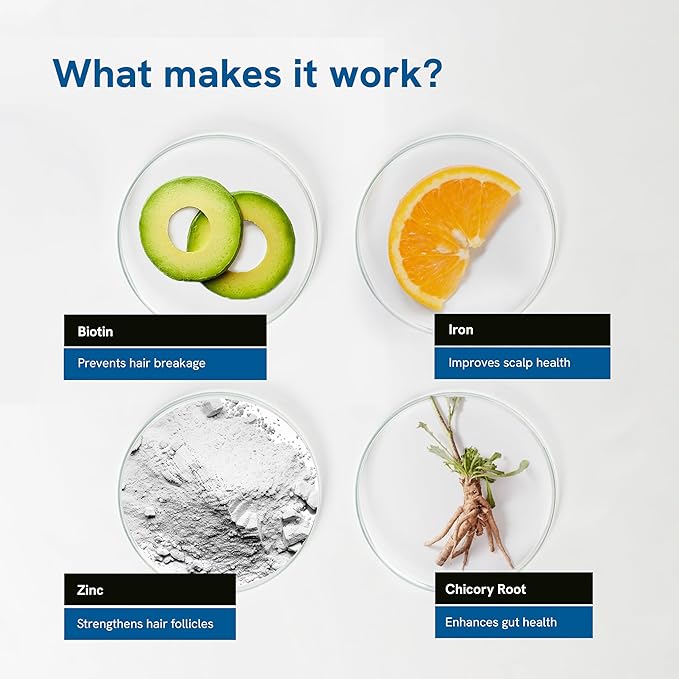 Be Bodywise Biotin Hair Gummies for Stronger, Shinier Hair & Nails | 60 Days Pack | with Biotin, Zinc, Folic Acid, Fibre & Multivitamin | Strawberry Flavour | No Added Sugar & Gut Friendly