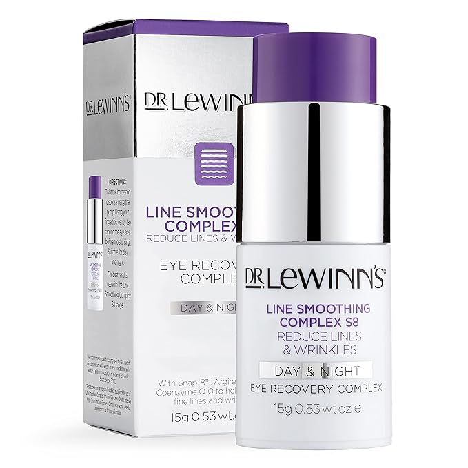 Dr. Lewinn's | Line Smoothing Complex S8 | Eye Recovery Complex | Reduce Lines & Wrinkles | Reduce Expression Lines | Target Dark Circles | 15g