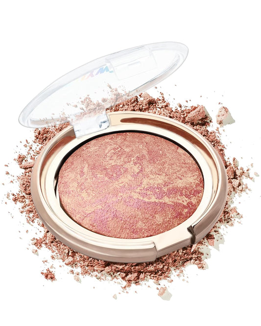 Baked Powder Blush, Glow Marbleized Blusher Powder Palette,Lightweight Shimmery face Blush for Cheek,Eyeshadow Highlight,Thanksgiving Makeup Gift for Women rubores de maquillaje(0.49Ounce)-05