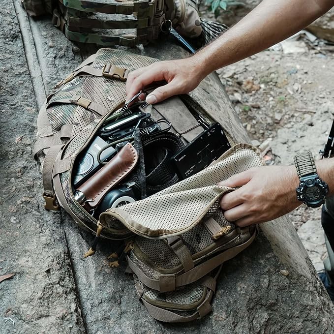 4 Set Tactical Packing Cubes ，Compressible Mesh Duffle Storage Bag,Portable Edc Molle Pouch Organizer.