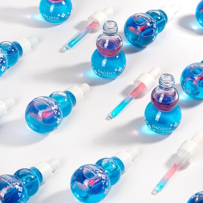 Pacifica Face Oil Serum - Flower Fix Bi-Phase Hydrating Skin Barrier - w/Hyaluronic Acid & Natural Botanical Ingredients - for Dry Sensitive Skin Vegan & Cruelty-Free Dermatologist Approved