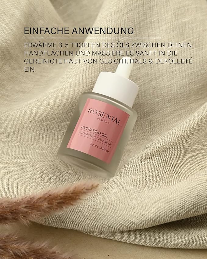 Organics Face Yoga Drops - Regenerating Face Oil Suitable for Massage and Gua Sha - Vegan, Silicone-Free, Made in Germany (Squalane)