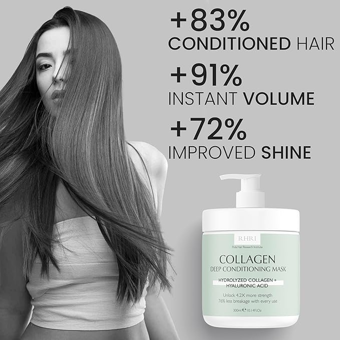 Hair Mask for Dry Damaged Hair and Growth, Deep Conditioner for Dry Damaged Hair, Hair Mask for Bleached Damaged Hair, Deep Conditioning Hair Mask Collagen with Hyaluronic Acid