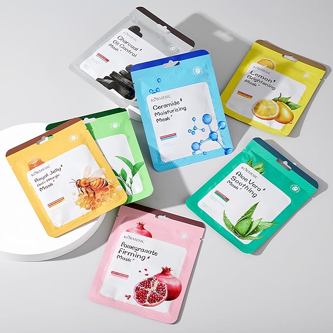 Facial mask Moisturizing face Mask - 10 Sheets, Deep Hydration, Improves Dry Skin, Sheet Mask, skincare for All Skin Types