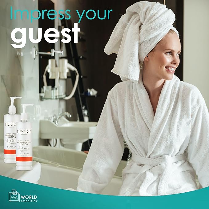 Nectar Pump Bottle Hand and Body Lotion - Moisturizing Lotion with Fresh Fragrance of Orange Flowers