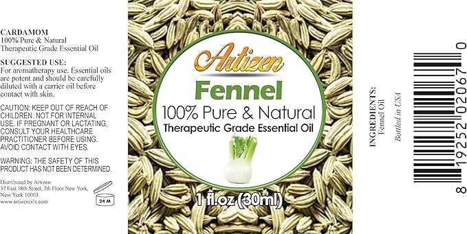 Artizen 30ml Oils - Fennel Essential Oil - 1 Fluid Ounce