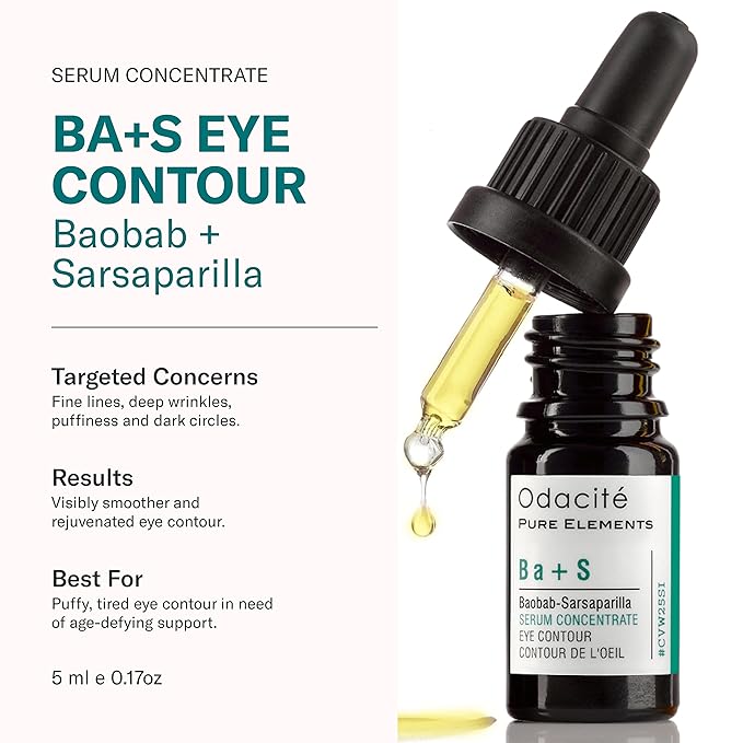 Odacité Brightening Serum Concentrate with Baobob for Anti Aging, Dark Circle, Puffiness, Wrinkles, Fine Lines and Under Eye Treatment - Vitamins A, E & F - 0.17 Oz