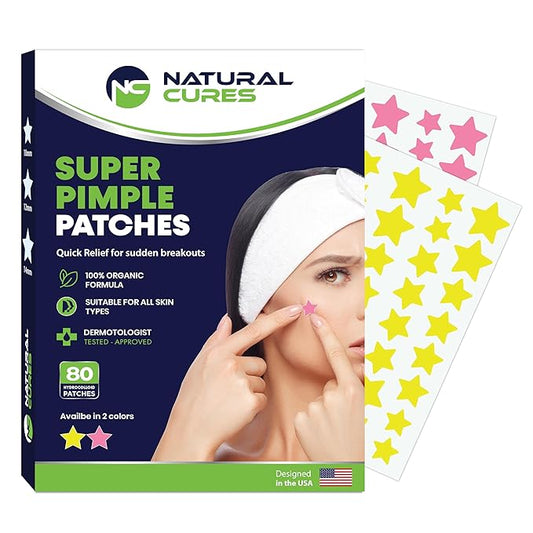 Star Pimple Patches for Face – Hydrocolloid Acne Patches for Quick Zit Relief And Blemishes, Invisible Spot Stickers That Stay All Night, Gentle for All Skin Types, Oil-Free (80 Count)