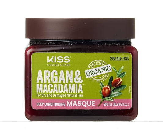 KISS Argan & Macadamia Deep Conditioning Masque 500mL (16.9 US fl.oz)
