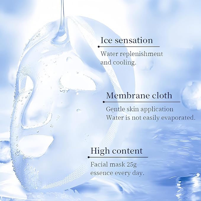 Facial mask Moisturizing face Mask - 10 Sheets, Deep Hydration, Improves Dry Skin, Sheet Mask, skincare for All Skin Types