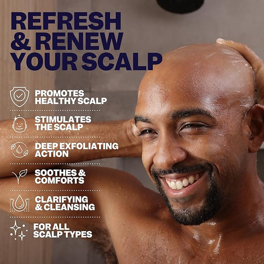 Scalp Exfoliator - 30mL Purifying Scalp Exfoliator, Soothes & Prepares Skin for Close Shave, Anti-Pore Clogging, Sensitive Skin Friendly, Paraben Free, Travel Size, Nourishing Daily Cleanser