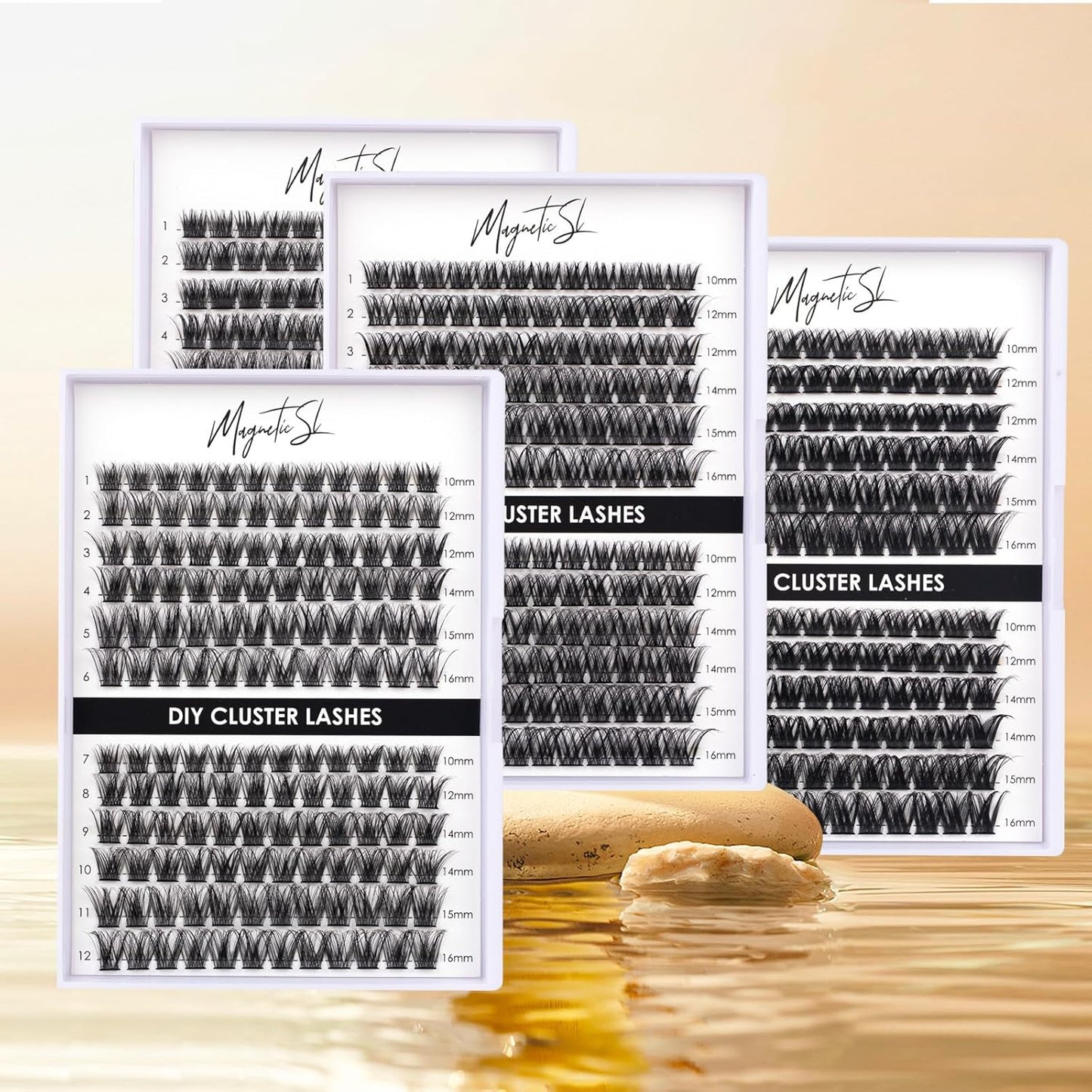 Lash Clusters 144 Pcs Individual Lashes Clusters Eyelash Extensions False Eyelashes DIY Lash Extension Reusable False Eyelashes Natural Look Mix 10-16mm C D Curl-DM06