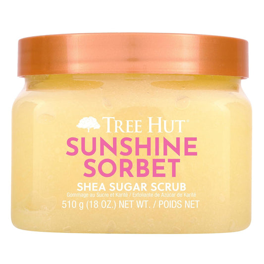 Tree Hut Sunshine Sorbet Shea Sugar Scrub | Exfoliating Body Scrub Removes Dead, Dry Skin for a Soft & Hydrated Feel | Nourishing Essential Body Care | 18 fl oz.