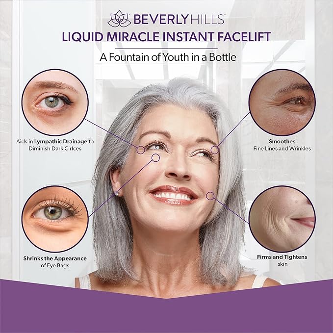 Beverly Hills V-lift Instant Eye Lift & Instant Facelift Anti Aging Eye Serum Treatment Bundle with Discount - Serum Treatment for Dark Circles, Wrinkles & Under Eyebags for Women & Men