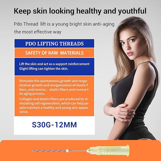 HYPOD Pdo Threads for Face Lift, Pdo Lifting Thread Whole Body Mono Screw Type, Pdo Thread Lift Mono Korea (20PCS-30G*12MM)